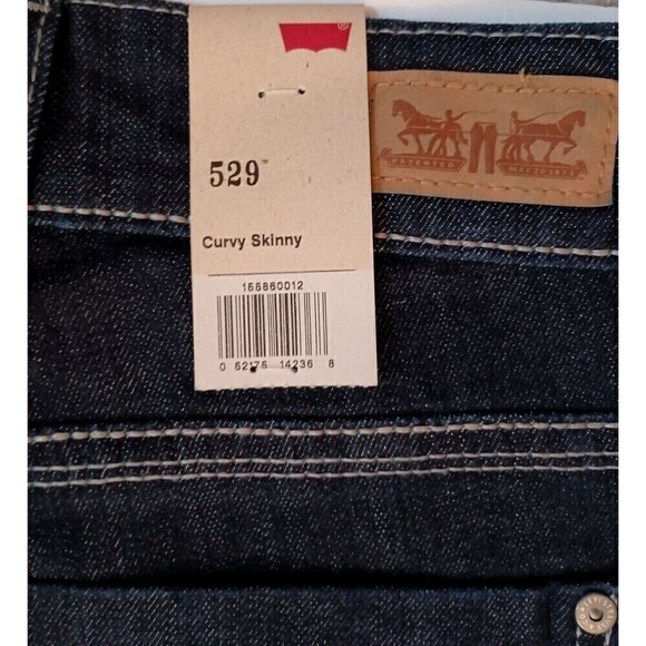 Levi's Women's 529 Dark Blue Curvy Skinny Leg Jeans (155860012) Size 12M W31/L32 - Picture 6 of 14